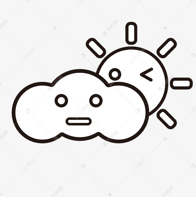 小太阳和云朵免抠图