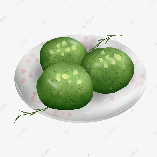 青团清明节小吃手绘