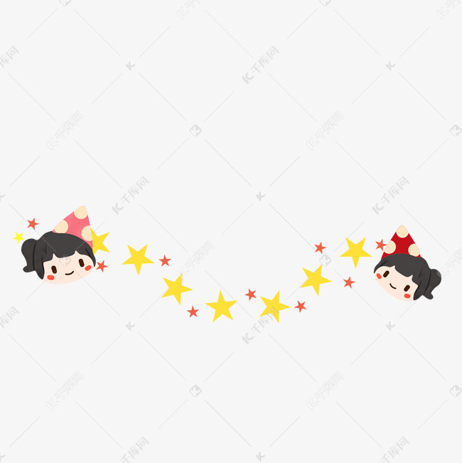 可爱小女孩分割线