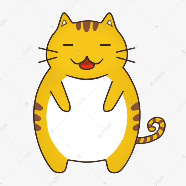 贪吃的肥猫卡通形象设计