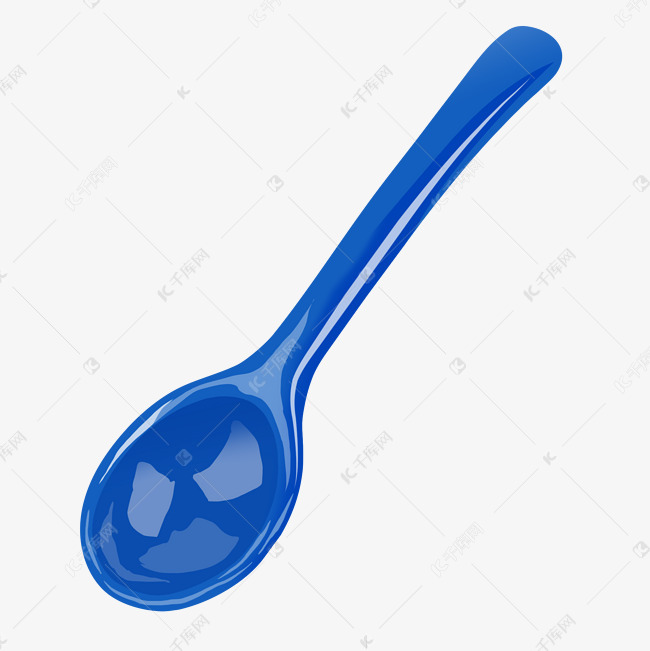 卡通勺子系列蓝色素材图片免费下载-千库网