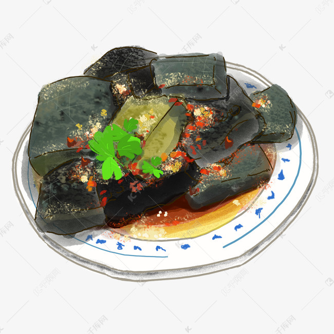卡通手绘臭豆腐免抠图