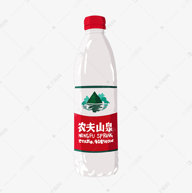 卡通手绘农夫山泉