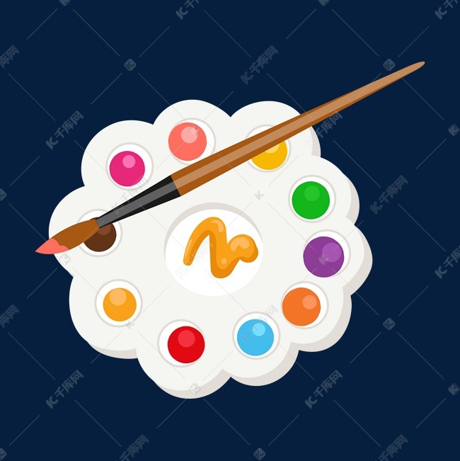 彩色绘画调色板