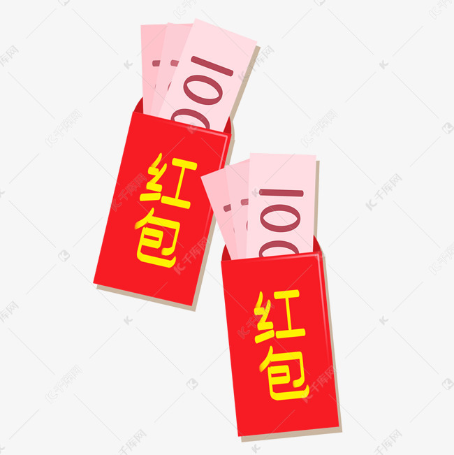 手绘100元红包