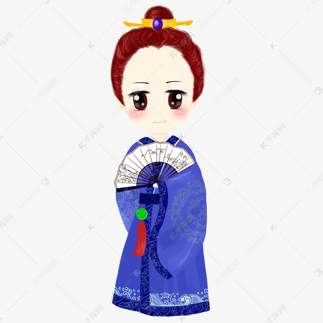 古代人物公子q版萌系插画