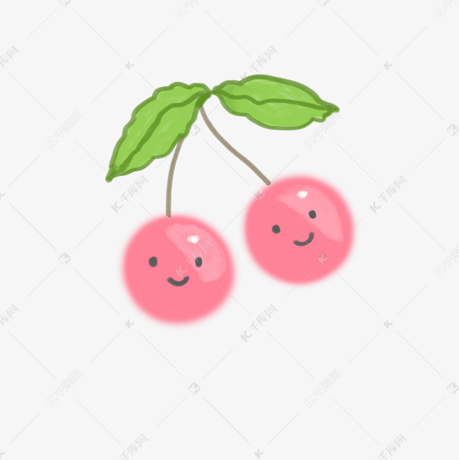 粉色樱桃卡通png