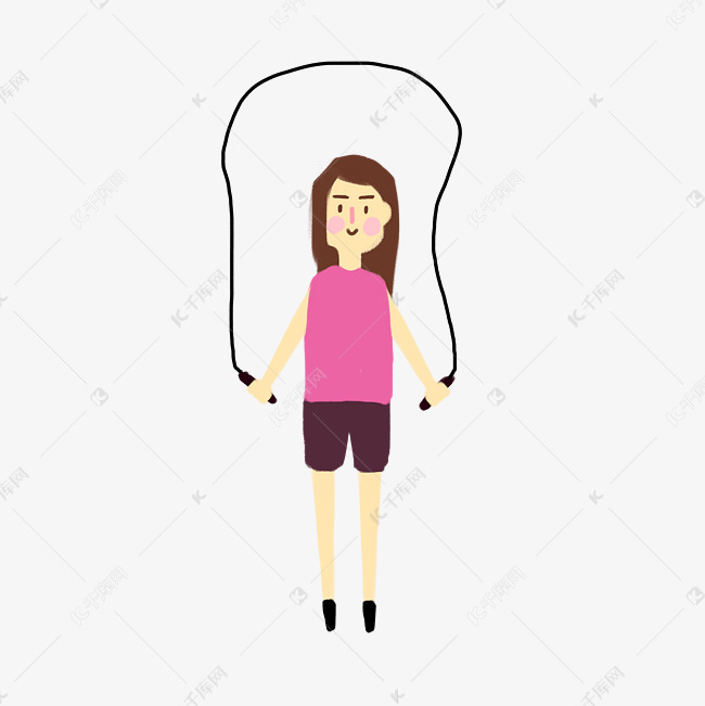 跳绳健身运动的少女