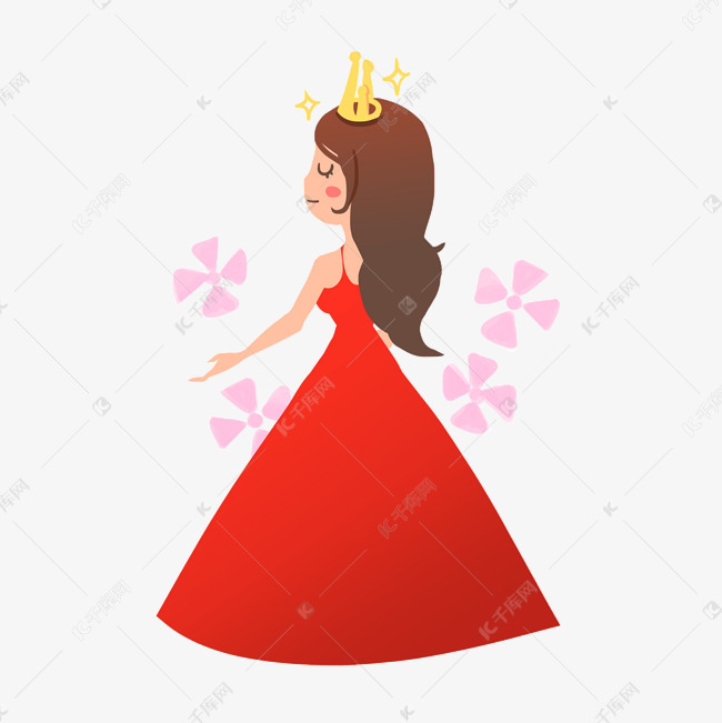 女王节卡通人物皇冠