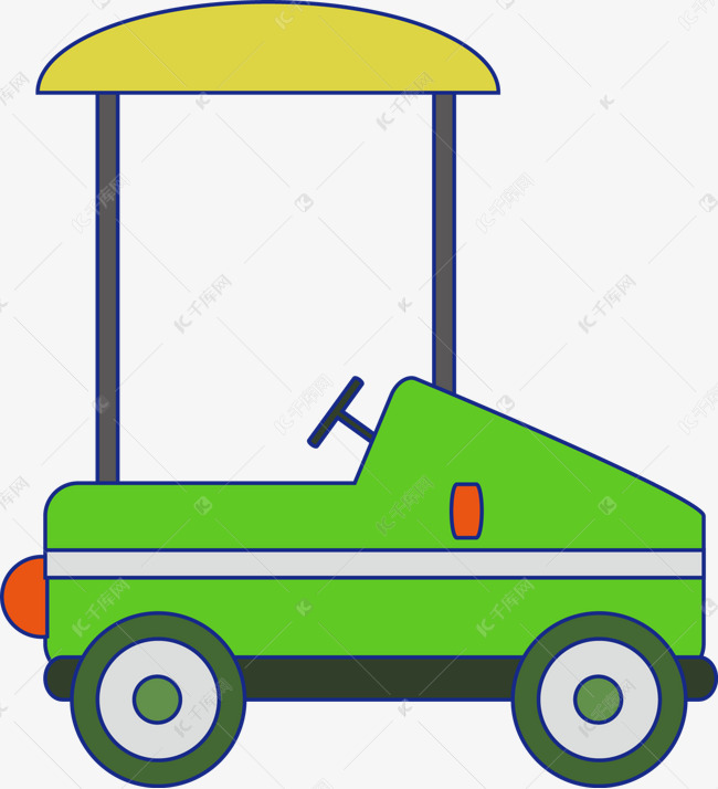 卡通玩具三轮车矢量图
