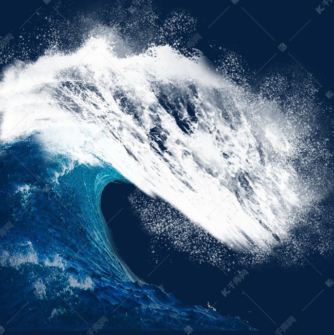 海浪蓝色海洋大风大浪