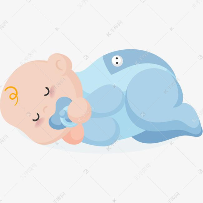 可爱卡通奶嘴宝宝的素材免抠宝宝国际睡眠日休息安眠睡觉奶嘴