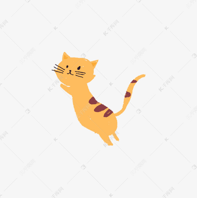 发布,千库图片素材频道为卡通插画站着的猫咪免抠png图片提供免费下载