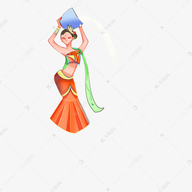 卡通傣族美女下载