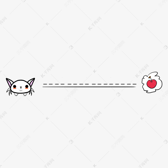 白色的猫咪分割线边框