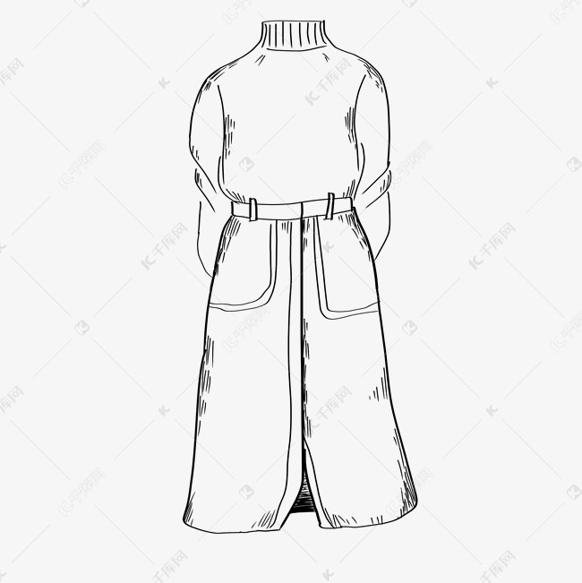 线描套装衣服