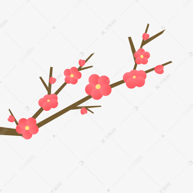 手绘梅花图