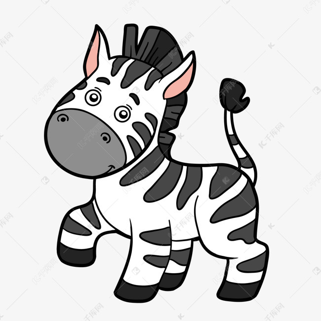 卡通斑马png下载的素材免抠卡通斑马动物卡通动物小动物可爱动物