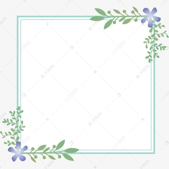 绿色清新春季框架的素材免抠春季框架春季春天春日自然植物