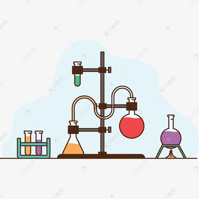 创意卡通实验室插画