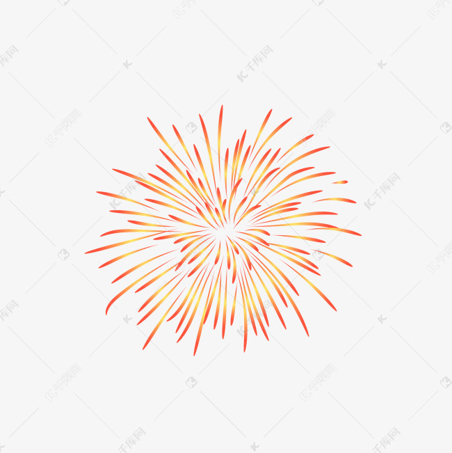 红色烟花矢量图