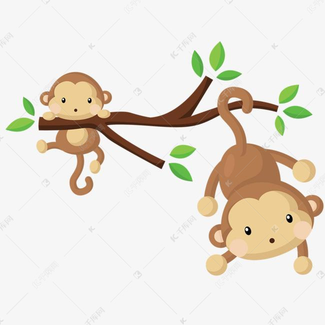 卡通手绘树上的小猴子的素材免抠卡通手绘树上的小猴子卡通手绘树上的
