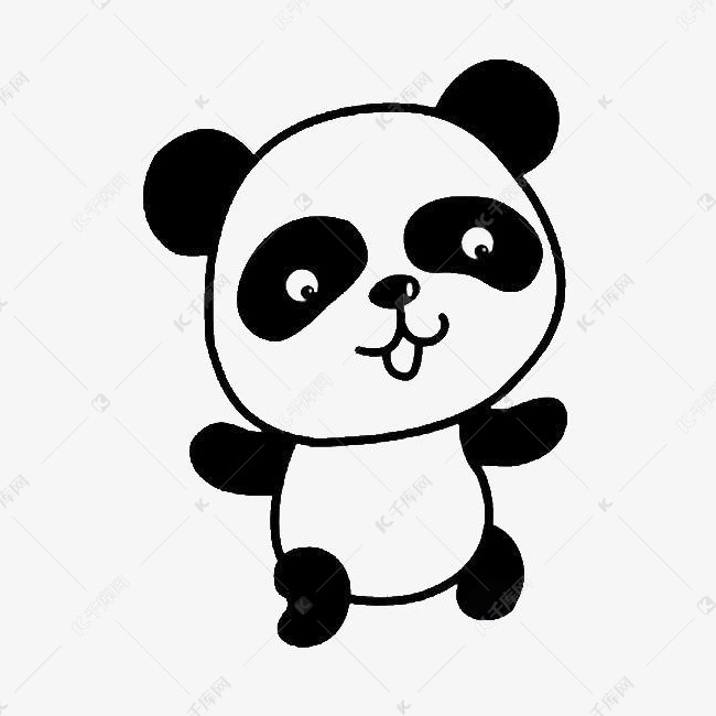 可爱熊猫简单素材