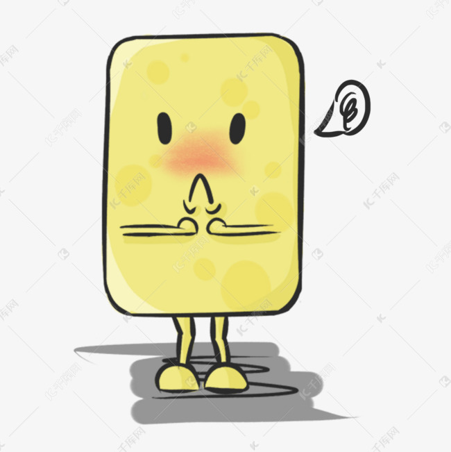 一只可爱的小黄油表情包png素材图片免费下载