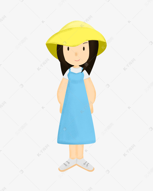 手绘风黄种人可爱小朋友