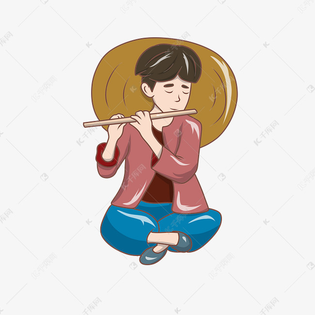 吹笛子的男孩
