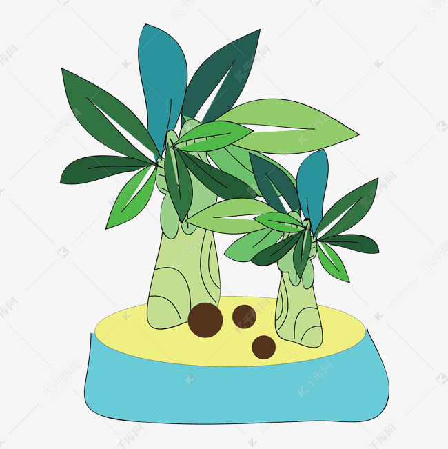 q版的椰子树免抠图