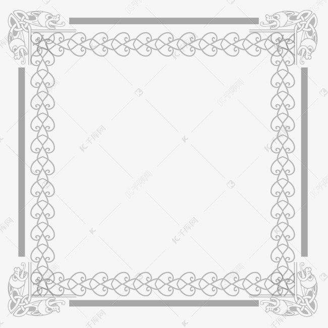 清新花纹花边边框元素