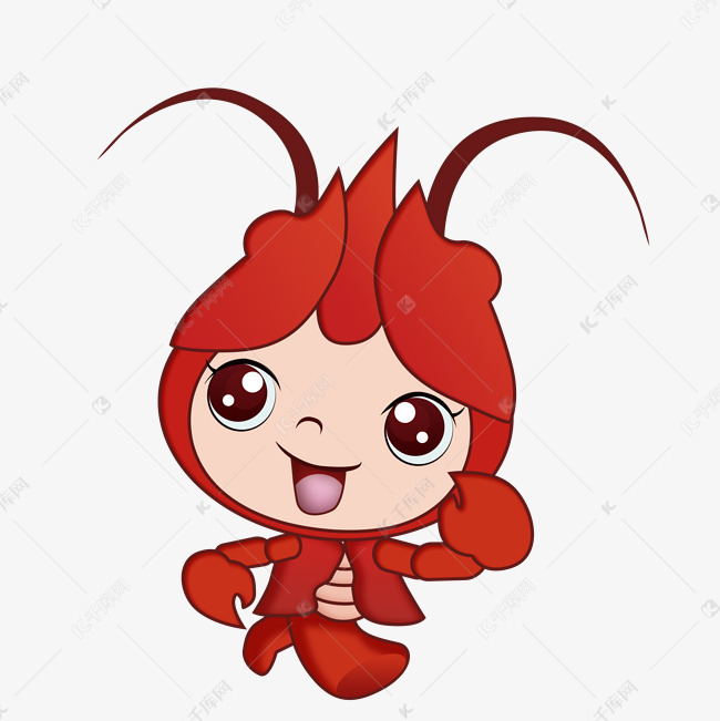 卡通小龙虾png素材