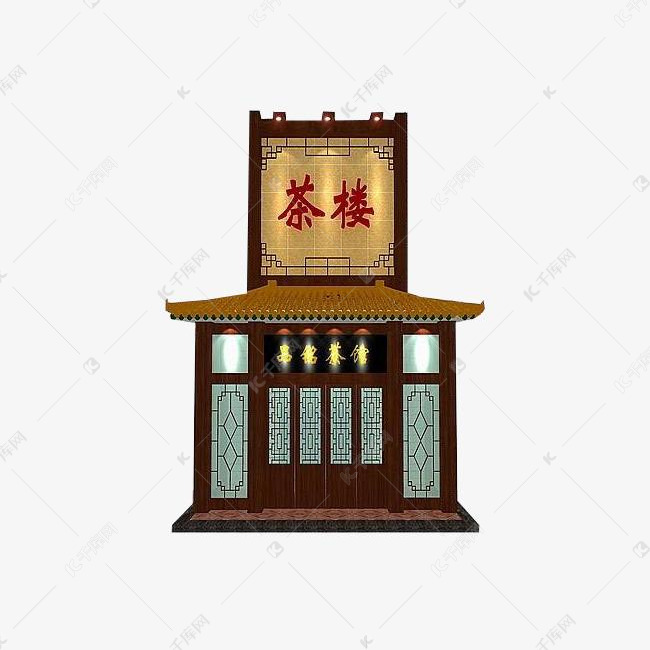 中国风古典茶楼门头