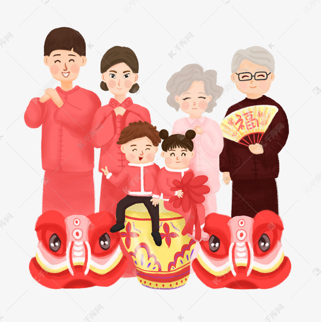 全家福爷爷奶奶爸爸妈妈哥哥妹妹