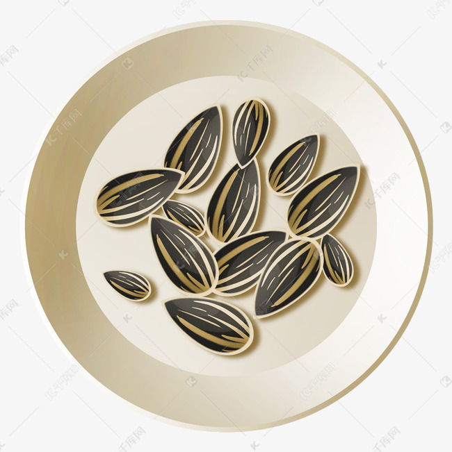 卡通瓜子零食插画