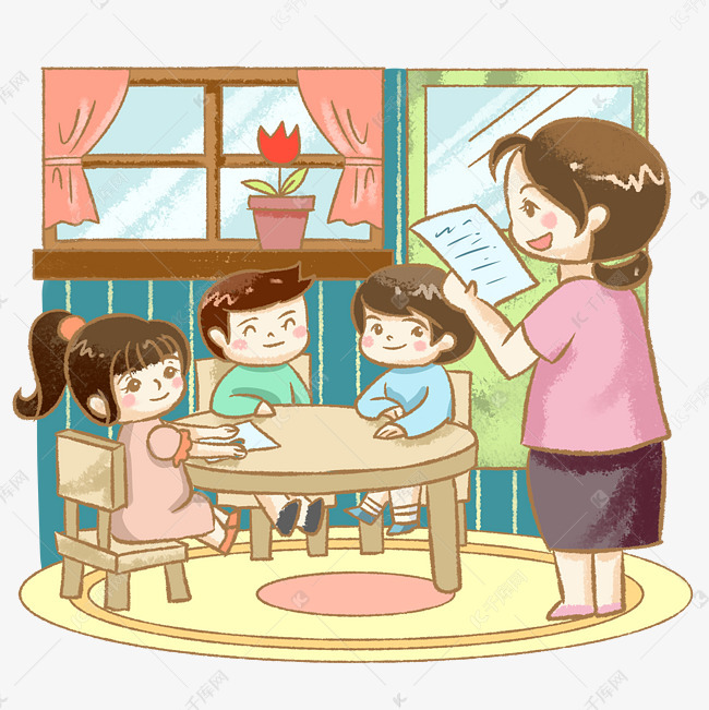 教师和学生在教室学习的人物