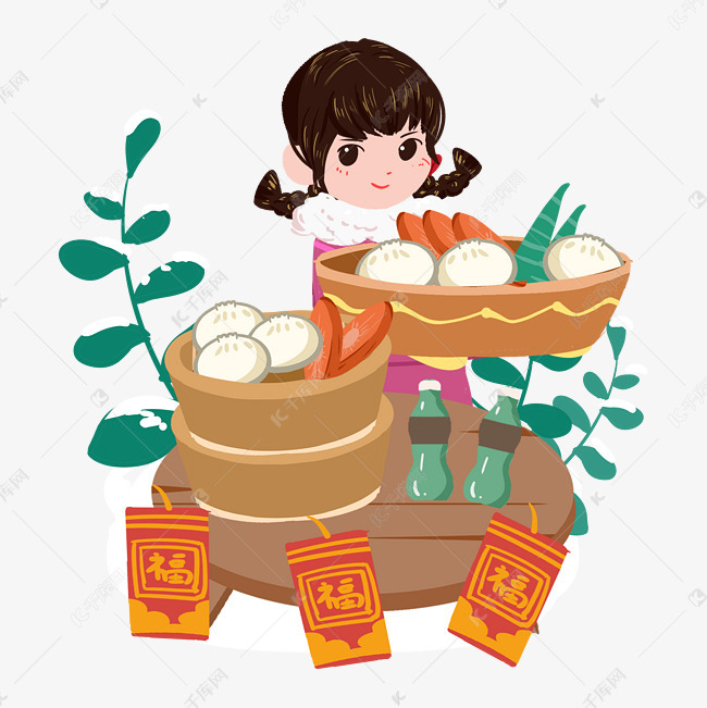 节日蒸馒头