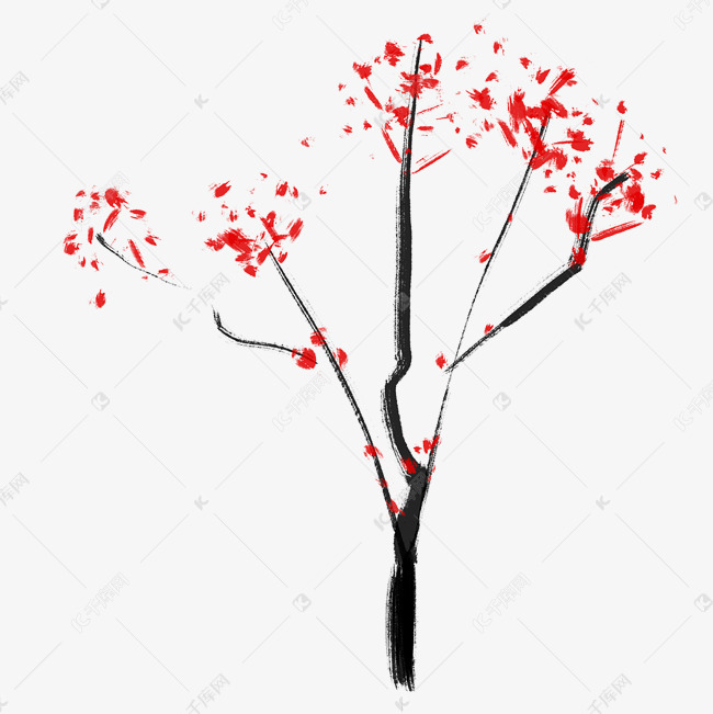 一棵梅花树免扣图