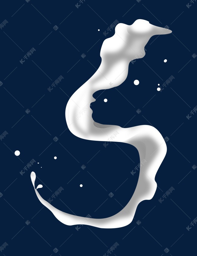 创意飞溅牛奶插画
