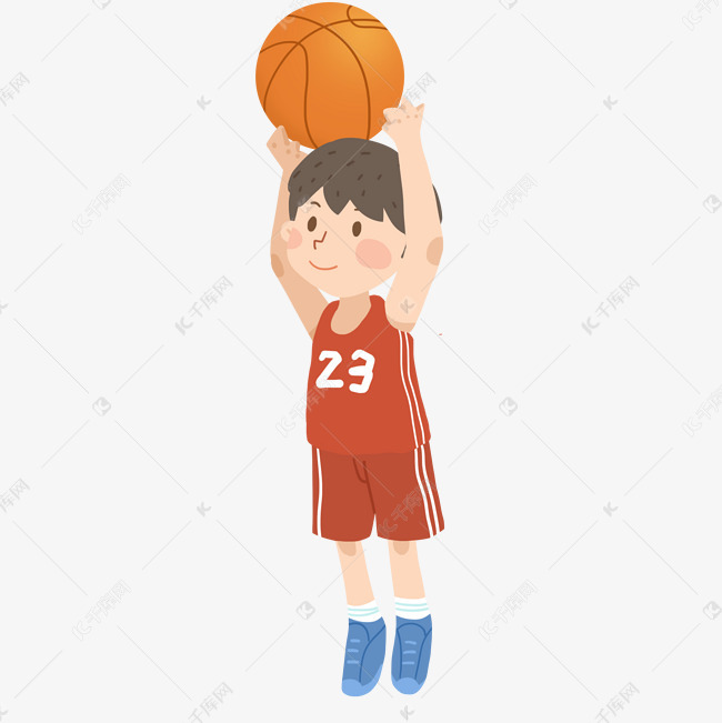 打篮球投篮的男生免抠png素材