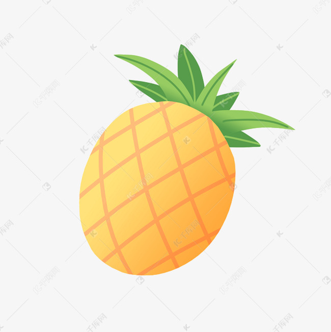 菠萝黄色水果卡通