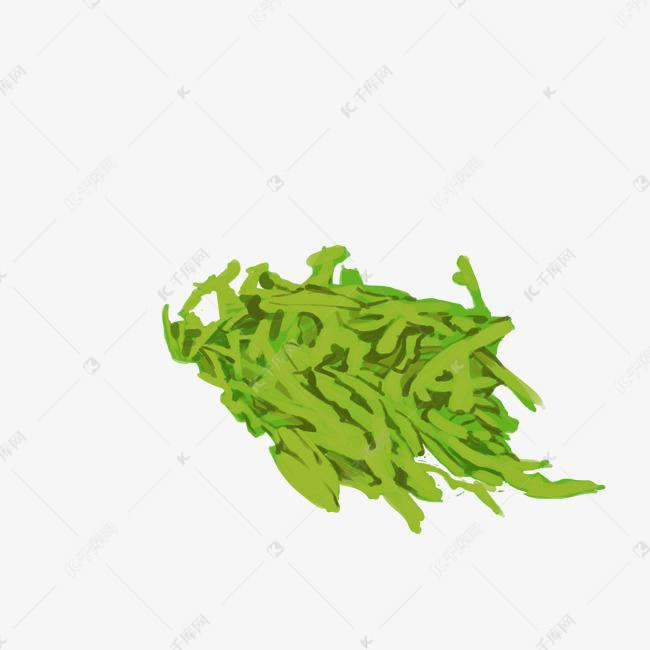 手绘中国风龙井茶图