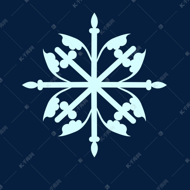 雪花装饰图案小雪花