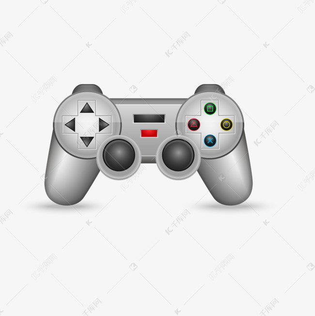 卡通游戏手柄设计矢量图