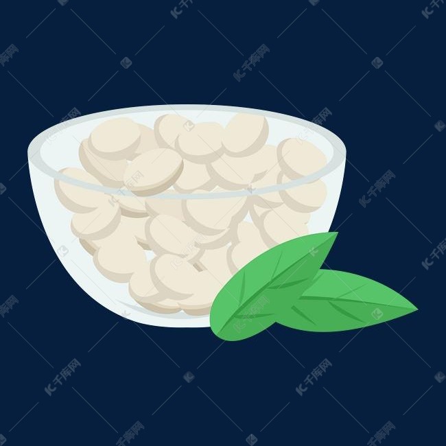 卡通圆圆的黄豆插图