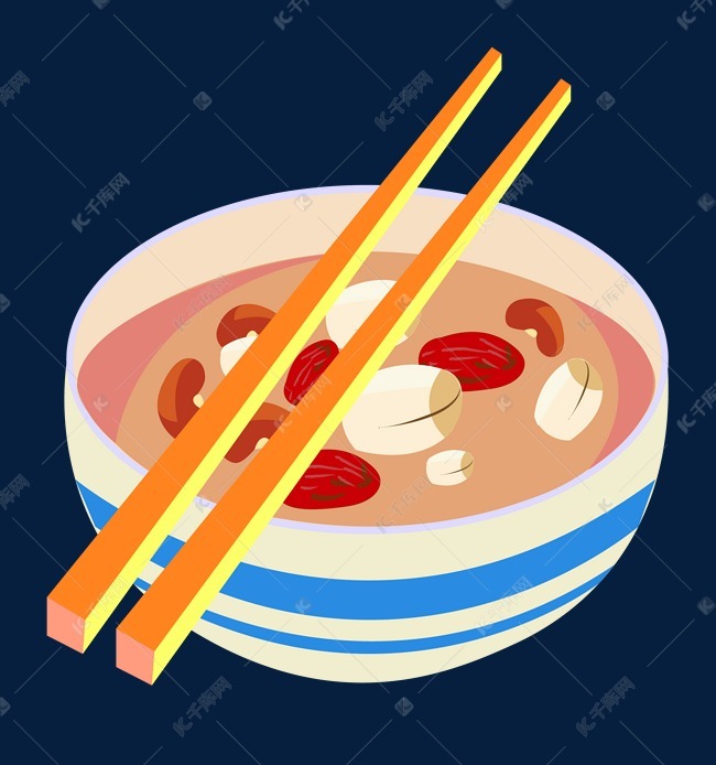 手绘红豆莲子粥