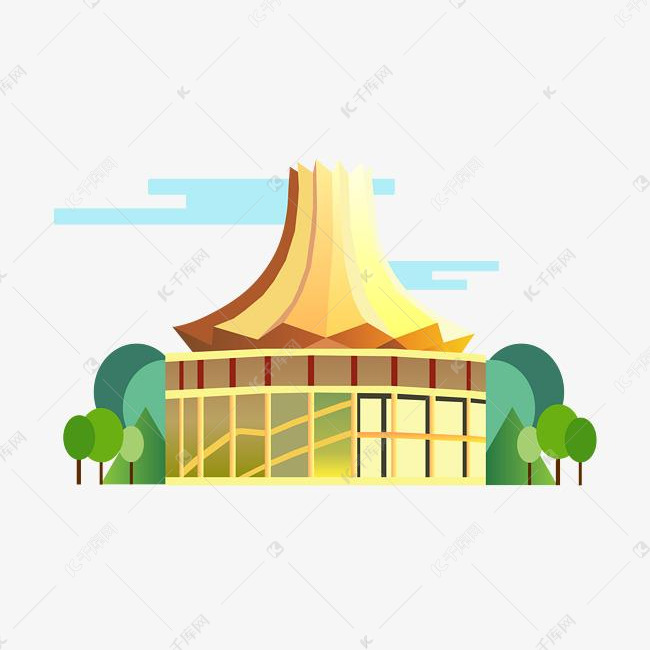 手绘地标建筑南宁插画