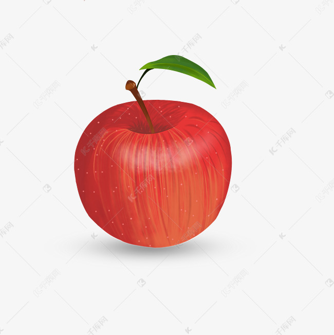 新鲜果实苹果手绘插画