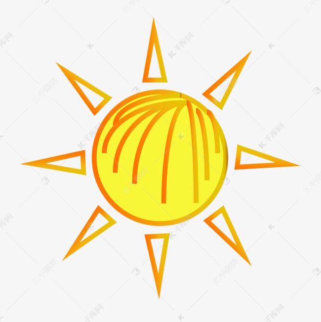 卡通线条组成的太阳免抠图素材图片免费下载-千库网